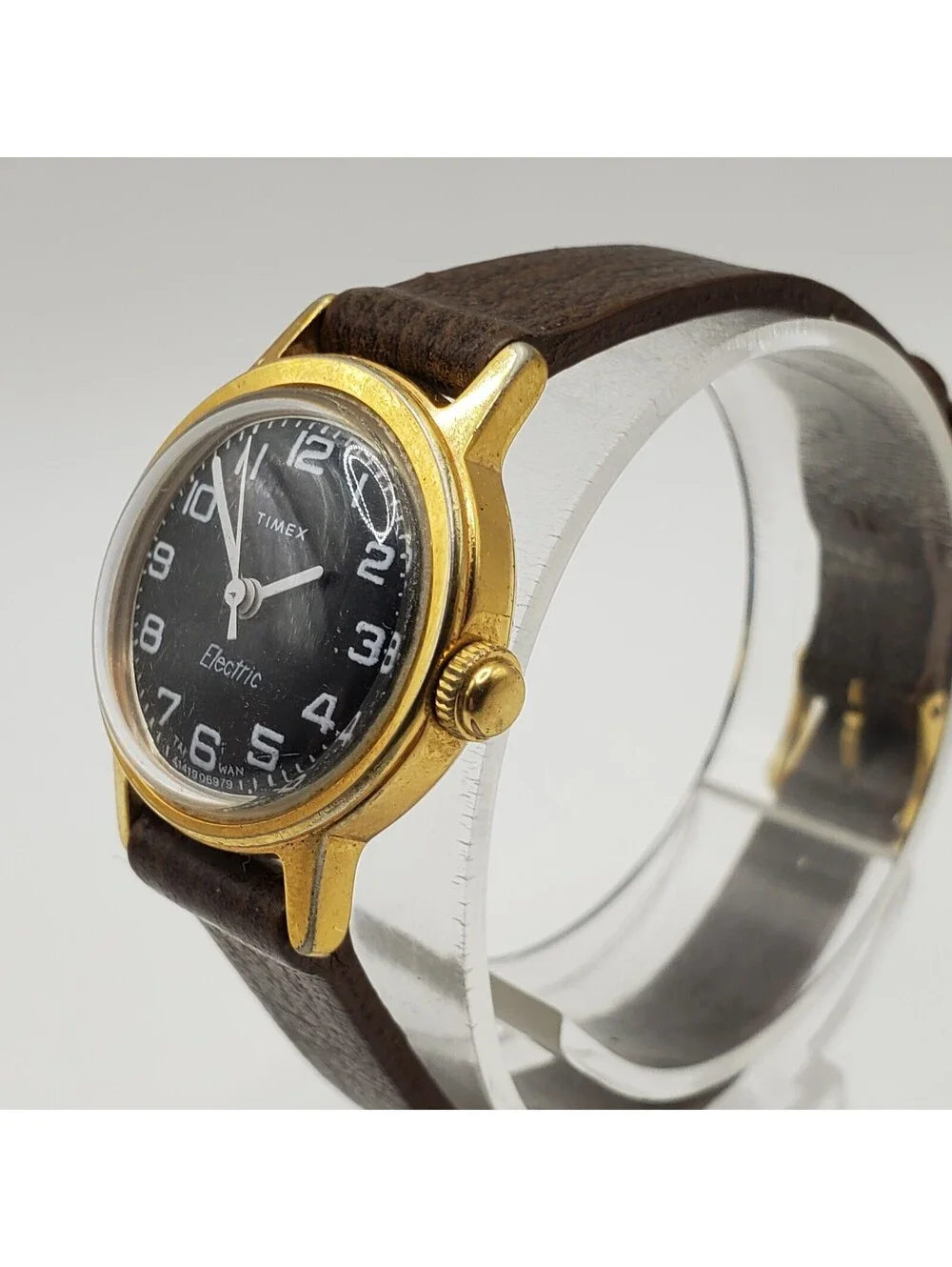 Vintage 1979 Timex Electric Watch Blue Dial Women C Cell For Parts Or Repair